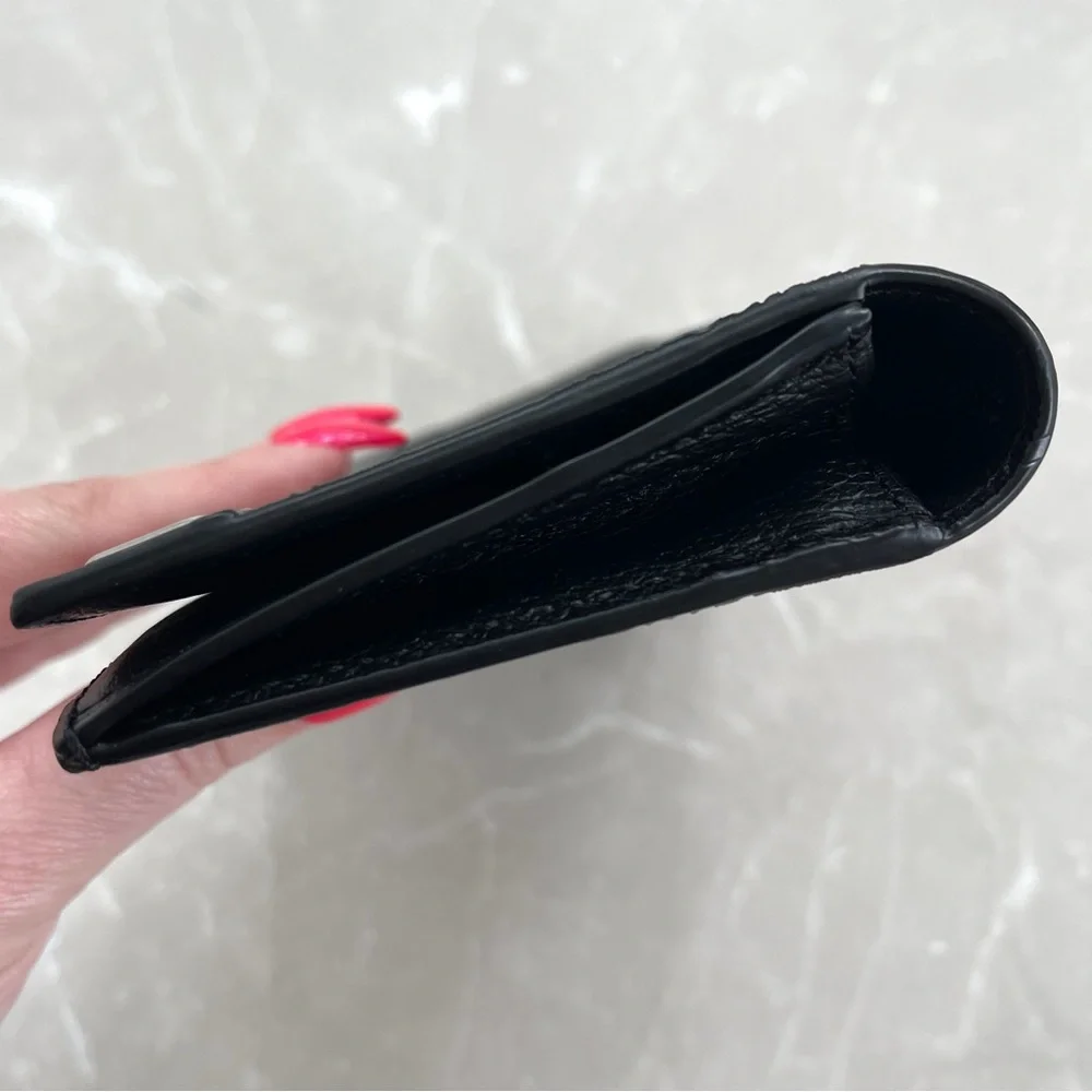 Dunhill D8 Black Coat PVC x Leather Long Men’s 10CC Wallet